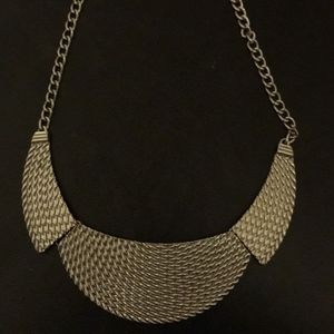 Short Silver Statement Necklace